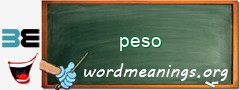 WordMeaning blackboard for peso